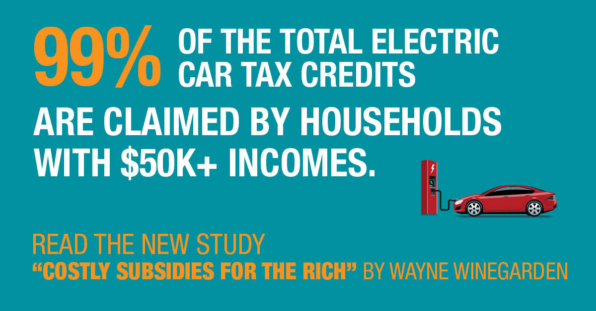 Government Electric Car Subsidies Are ‘Costly Subsidies for the Rich
