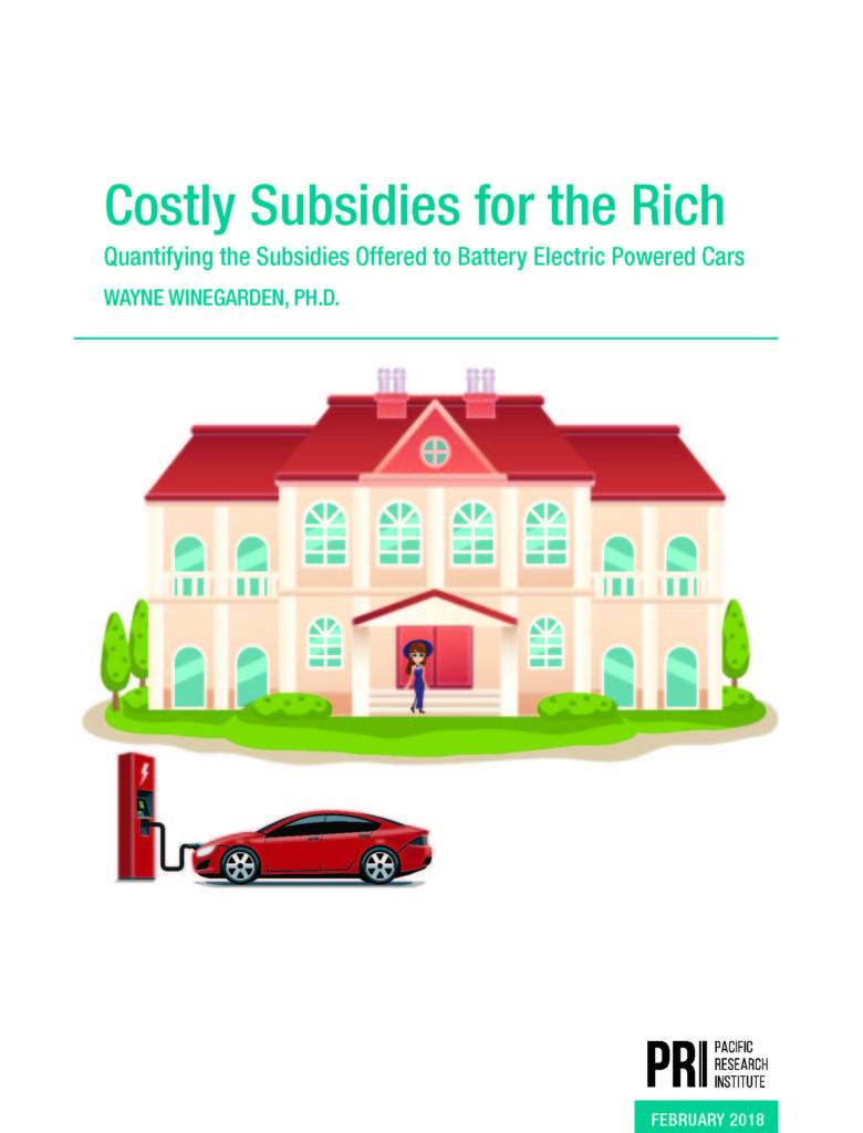 Government Electric Car Subsidies Are ‘Costly Subsidies for the Rich