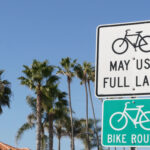 Bike,Route,Green,Road,Sign,In,California,,Usa.,Bicycle,Lane