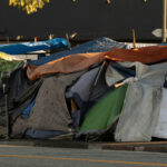 A,Homeless,Encampment,Sits,On,A,Street,In,Downtown,Los