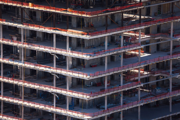 Construction of building in Los Angeles city