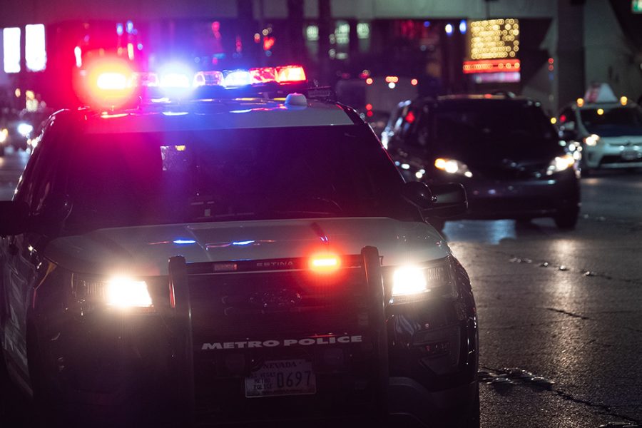 police car at night