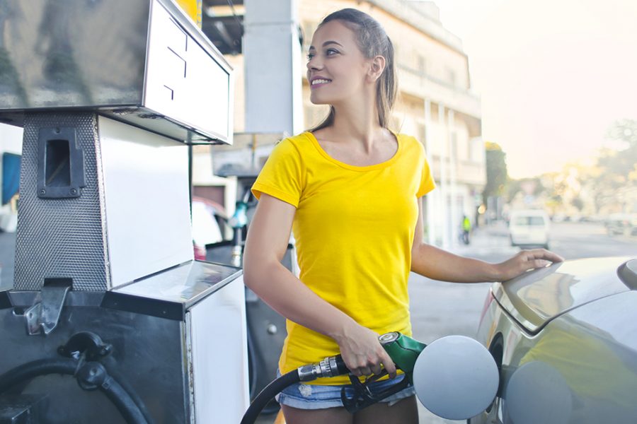 womanpumping gas